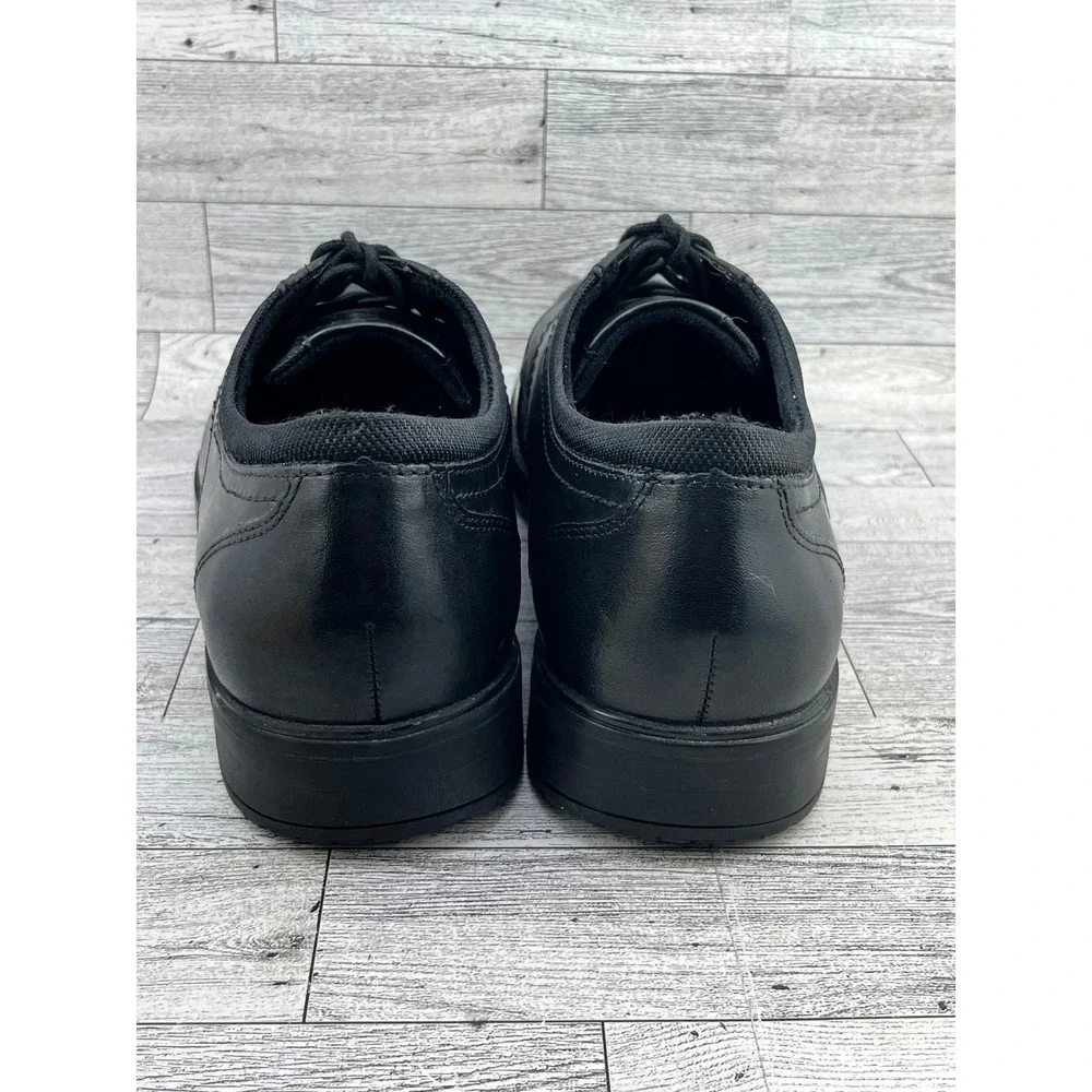 Rockport TruTech Mens Black Leather Derby Dress Shoes Lace Up Round Toe Size 11M